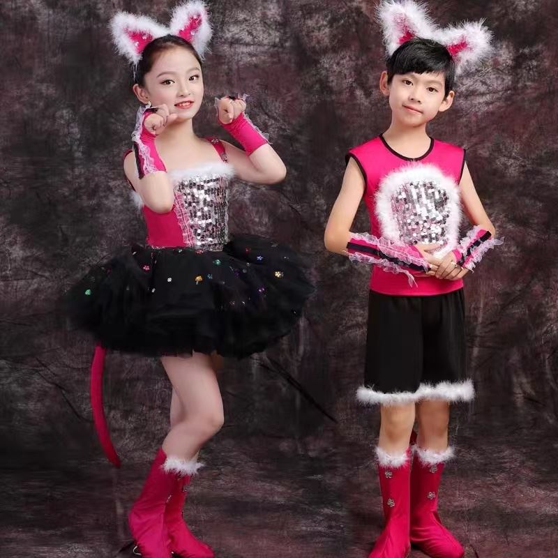 爱跳舞的小怪兽演出服波斯猫学猫叫表演服快乐星猫舞蹈表演服装