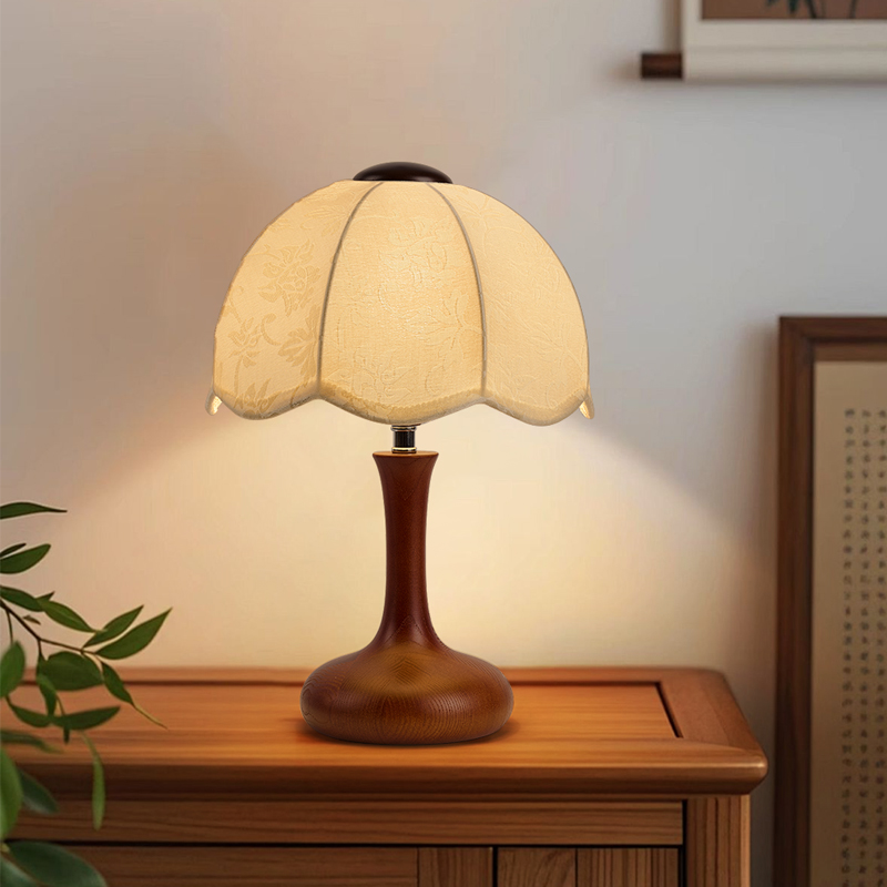 法式复古实木中古台灯