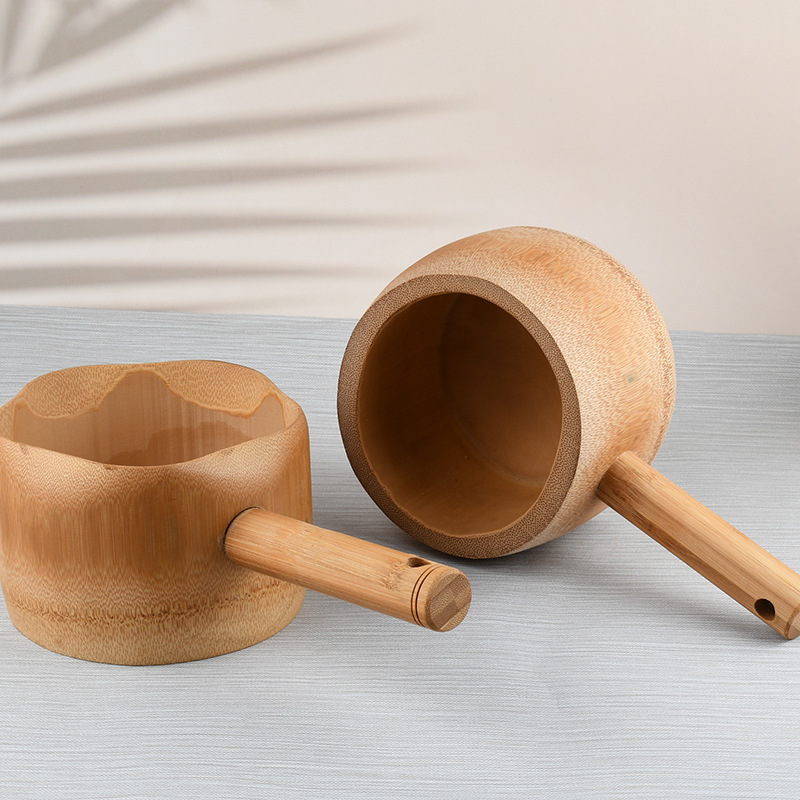 加大长柄茶勺竹制酒提子水勺中式