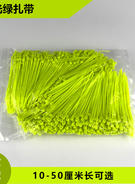 荧光绿/淡绿/浅绿色尼龙扎带彩色塑料扎带绑带3*100