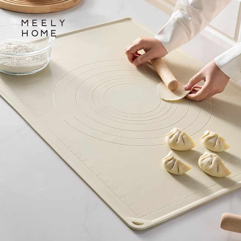 meelyhome食品级铂金矽胶揉面垫和面垫加厚擀面面板家用烘焙工具