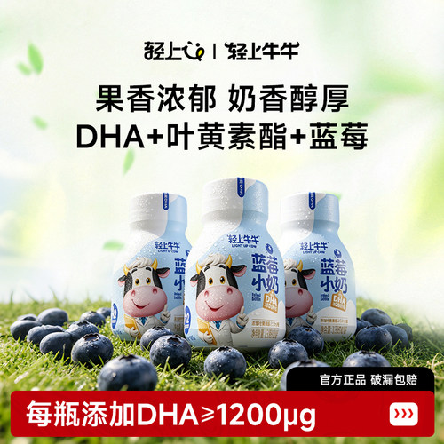 轻上DHA蓝莓小奶儿童牛奶整箱
