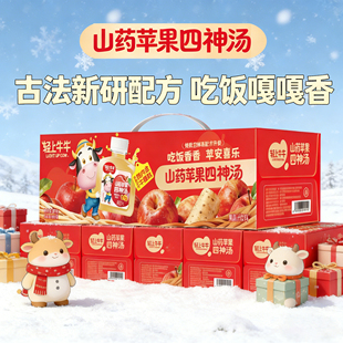轻上山药苹果四神汤果汁饮料健小孩儿童脾胃饮品苹果汁15瓶礼盒装