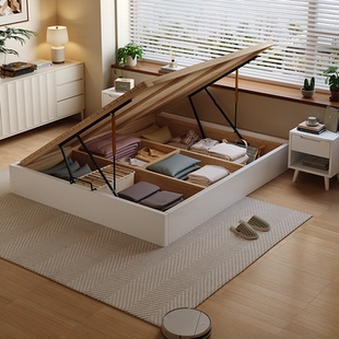 Casa Relax无床头全实木榻榻米侧压储物床榉木静音排骨架定制尺寸