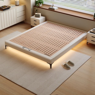 Casa Relax无床头全实木榻榻米齐边静音床榉木静音排骨架定制尺寸