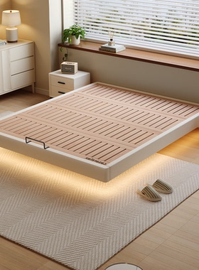 Casa Relax悬浮床无床头床卧室榻榻米排骨架床架小户型齐边床定制