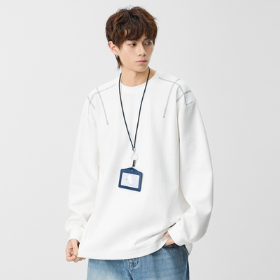 吾一白男生宽松百搭长袖卫衣
