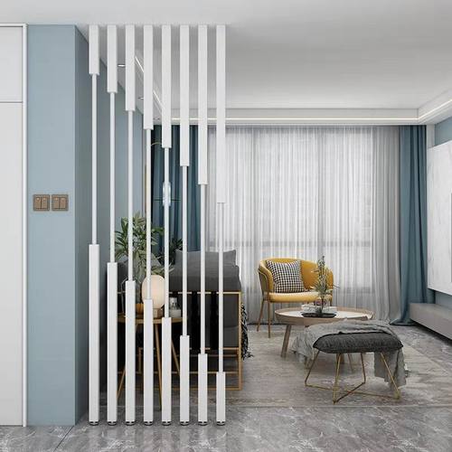 北欧轻奢铁艺客厅装饰隔断创意现代简约玄关网红立柱墙免打孔屏风