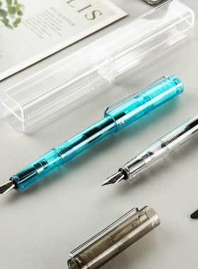 晨光钢笔透明杆学生用练字钢笔吸墨墨囊通用钢笔0.38mm明尖Y8801