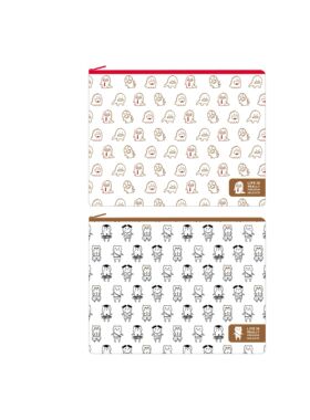 晨光拉链袋B5杂货屋文件袋票据袋笔袋网格文件袋收纳发票袋94808