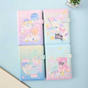 晨光皮革本皮面记事本囡茵32K笔记本112页PU磁扣本NC 梦P32B26