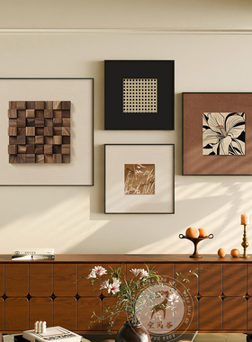 中世纪风格餐厅装饰画法国覆古抽象组合壁画意大利Normcore客厅沙