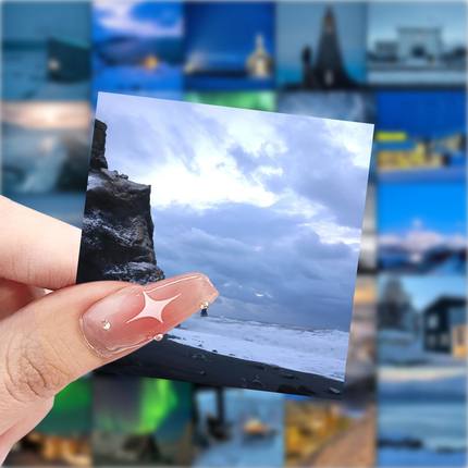 59张冰岛之旅贴纸简约风景治愈励志装饰手机壳笔记本电脑防水贴画