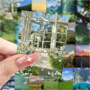 大自然治愈风景贴纸清新唯美ins笔记本贴画手机手账装 饰diy贴纸