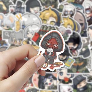 120张三角洲行动Q版贴纸威龙疾风蜂医露娜游戏周边装饰防水贴画
