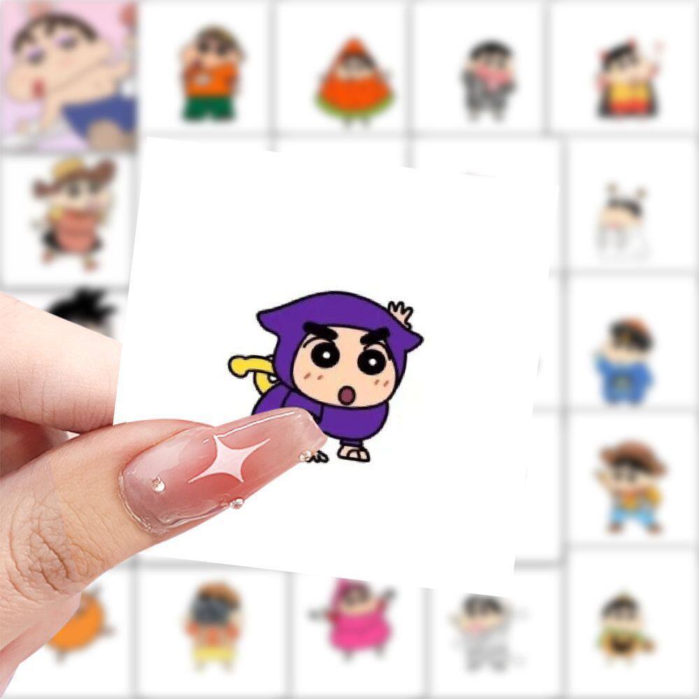 新款蜡笔小新cos贴纸高颜值搞怪装扮防水自粘dly笔记本桌面贴画