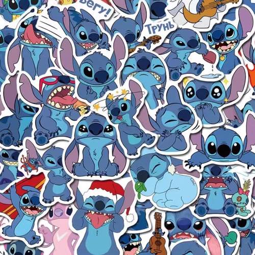 120张可爱史迪仔贴纸史迪奇星际宝贝卡通人物笔记本手账防水贴纸