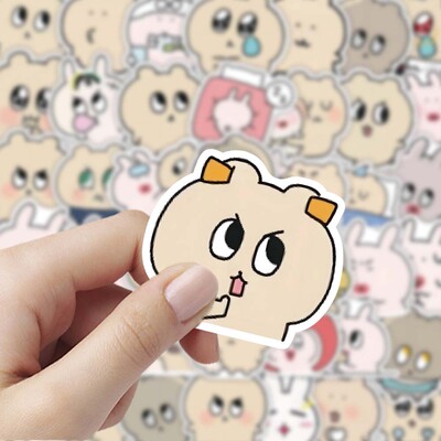 60张talk小熊表情包贴纸可爱卡通动漫人物装饰手机笔记本防水贴画