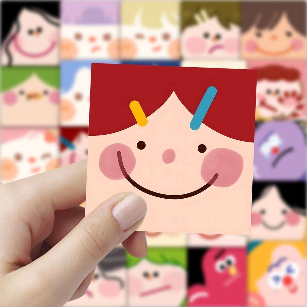 126可爱多巴胺方块贴纸手账头像ins手机涂鸦装饰防水装饰创意贴画