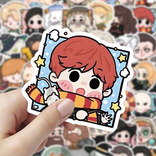 新款哈利波特贴纸可爱帅气卡通周边装饰手账手机桌面防水diy贴画