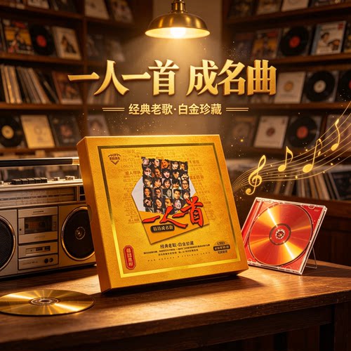 一人一首成名金曲正版国粤语怀旧经典老歌黑胶cd碟车载无损高音质