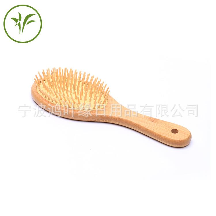 现货工厂供应气囊梳按摩梳竹梳子顺发防静电木柄椭圆梳子024-5