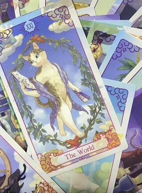 【现货】Cat tarot紫霞猫古风塔罗牌泛维特复刻牌