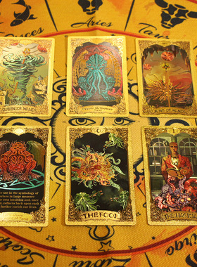 Cthulhu Theme Tarot 克苏鲁神话塔罗牌套盒金色牌面