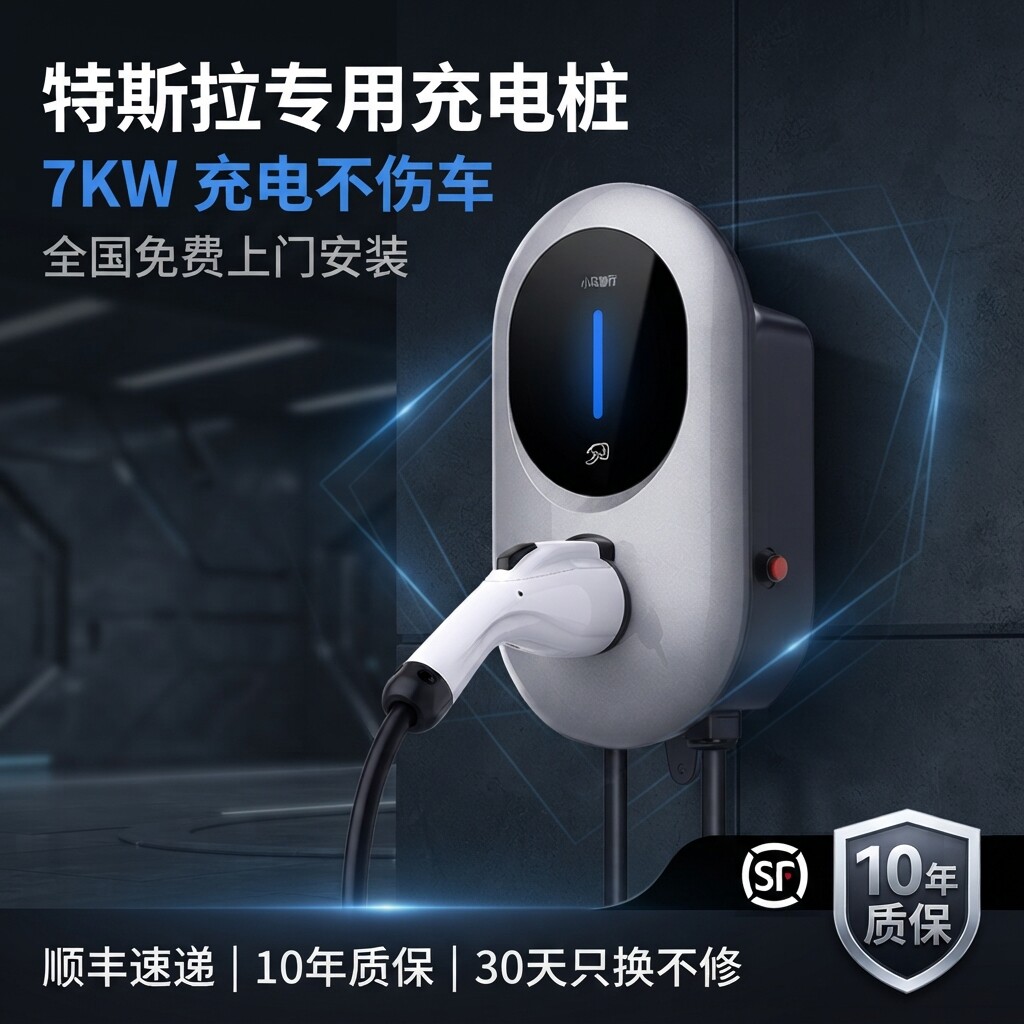 小充同学特斯拉新能源汽车充电桩家用充电枪3C认证适配99%电动车图片