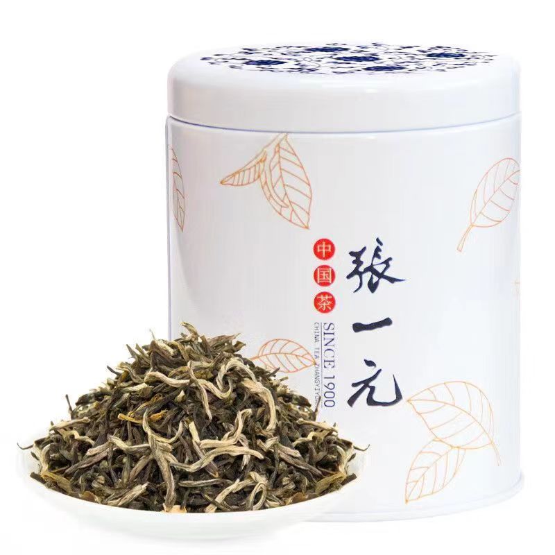 张一元茶叶茉莉花茶特级浓香型白雪香滇红龙井乌龙铁观音75g罐装