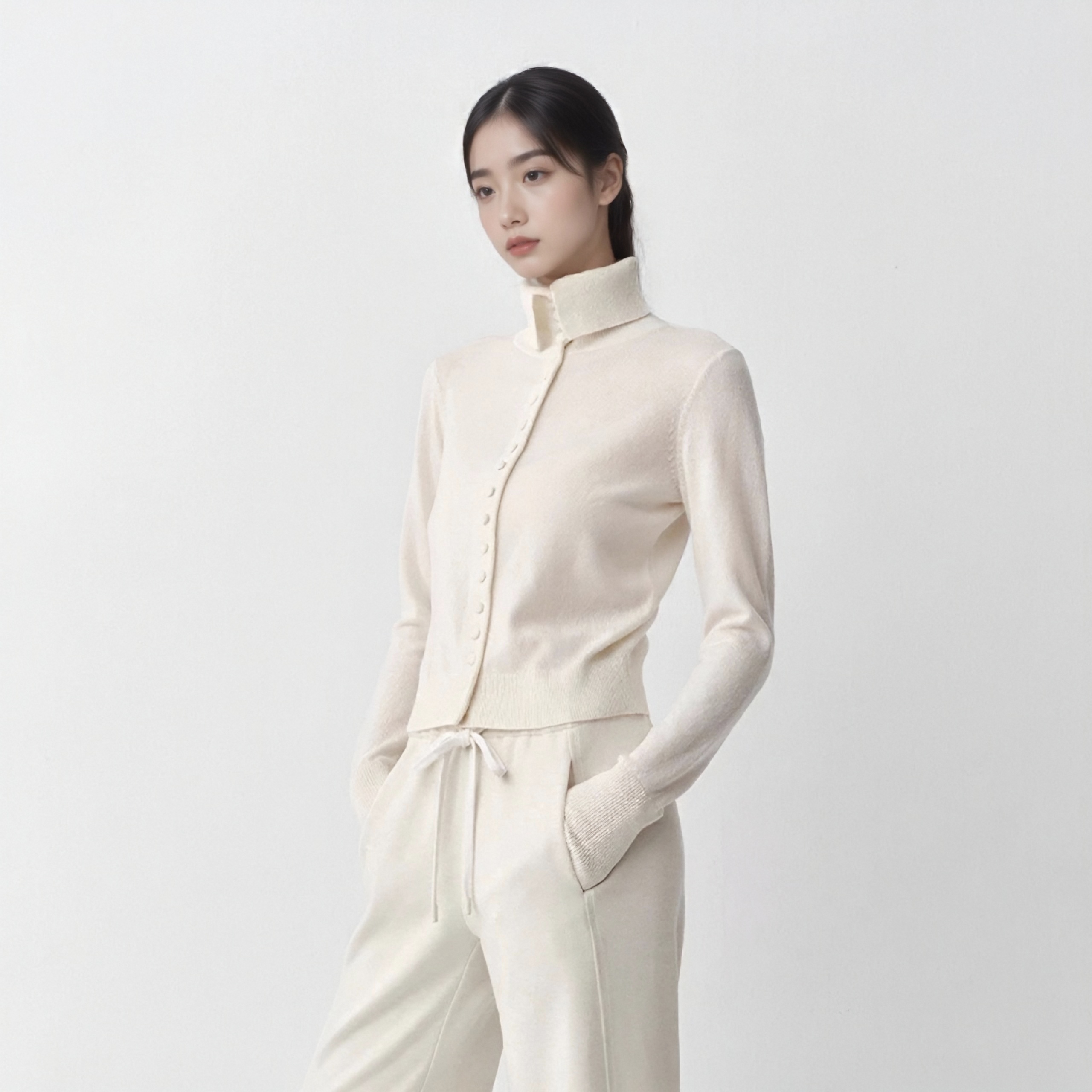 2025秋季新款修身针织衫开衫