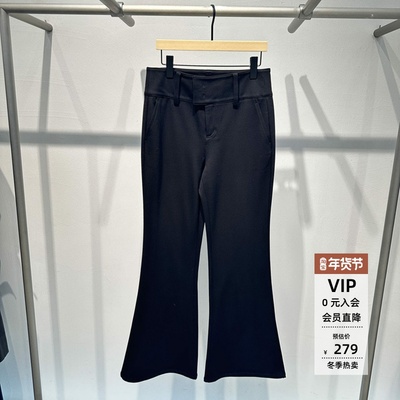 2025秋冬黑色高腰显瘦休闲裤女