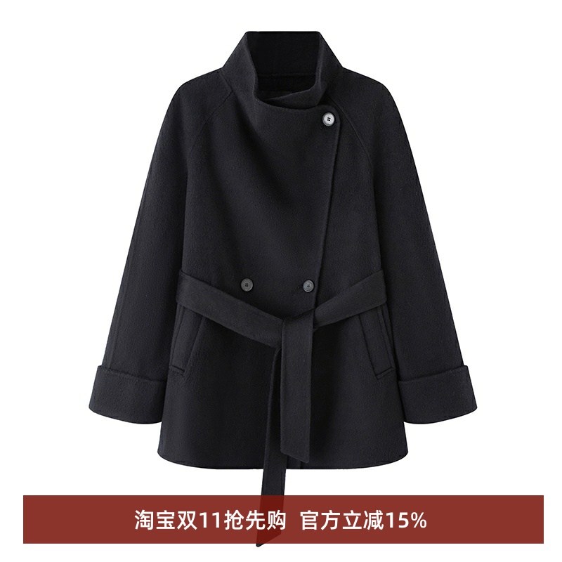 立领短款外套气质高级感大衣
