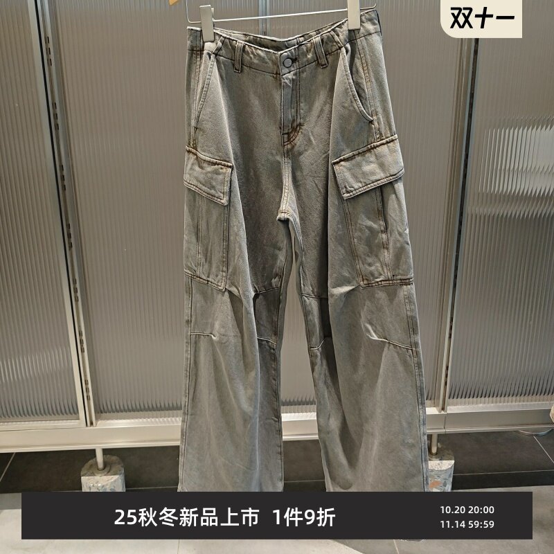 新品牛仔裤宽松棉质工装