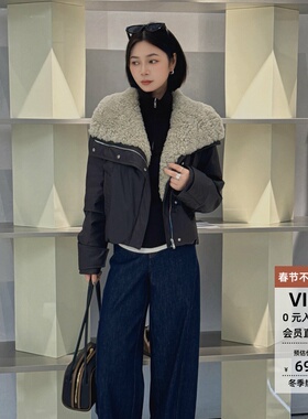 arioseo艾诺丝蕾官方旗舰店正品2025冬装新款毛领羽绒服AR004163