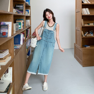 【新款现货】2025夏季新款蕾丝拼接牛仔背带裙Z111-906-P125-K188