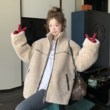 现货！！！高品质磨砂麂皮绒皮毛一体短外套1657-P215-K328，女装短外套，浙宝B馆111（原065）