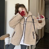 现货！！！高品质磨砂麂皮绒皮毛一体短外套1657-P215-K328，女装短外套，浙宝B馆111（原065）