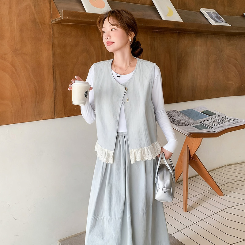 现货！早秋三件套【马甲+T恤+半身裙】ZB111-1610-P175-K258,女装套装/套裙,浙宝B馆111（原065）