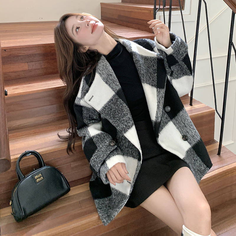 【一直补单款】经典格子毛呢外套ZB065-8871-P180-K268，女装毛呢外套，浙宝B馆111（原065）