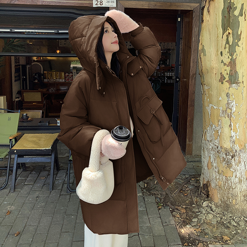 【现货】中长款韩版宽松柔软蓬松保暖羽绒服B111-8861-P225-K328，女装羽绒服，浙宝B馆111（原065）