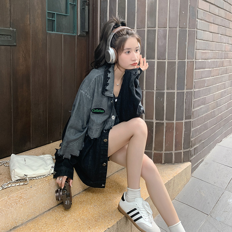 【现货】不规则拼接牛仔外套B111-8311-P145-K208,女装短外套,浙宝B馆111（原065）