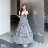 格子吊带裙+T恤两件套ZB111-937-P155-K228，女装连衣裙，浙宝B馆111（原065）