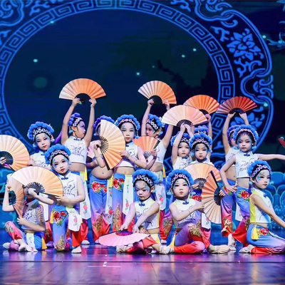 儿童六一演出服粉墨花旦舞蹈服俏花旦表演服古典舞梨花颂戏曲舞蹈