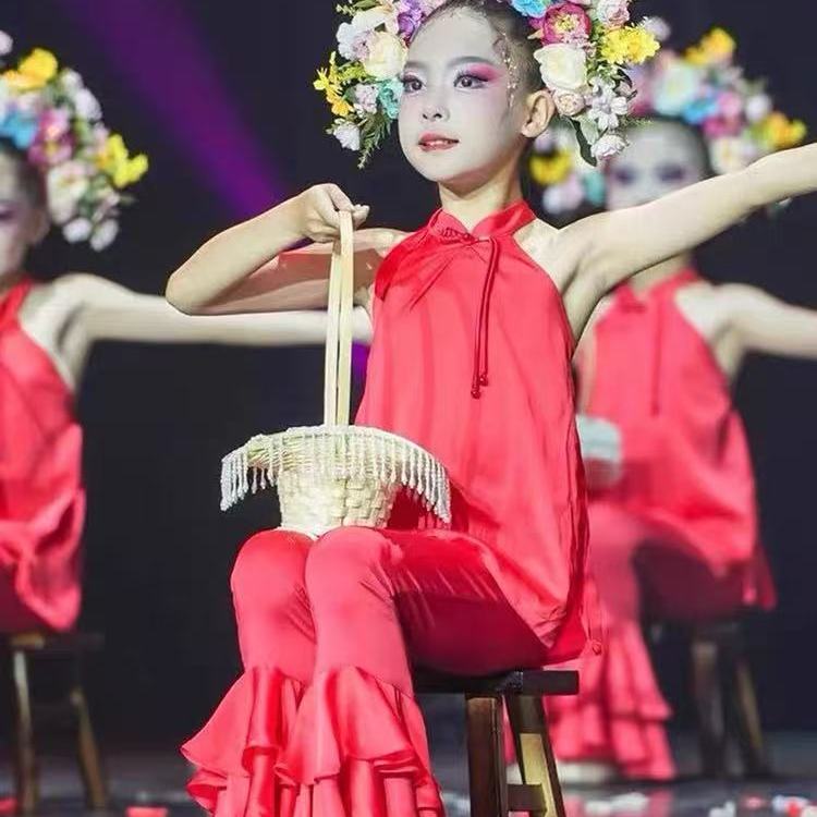 簪花入梦古典舞儿童演出服