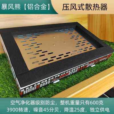 暴风熊全铝合金压风式笔记本散热器净化器级别防尘静音暴风款6000
