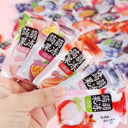 好来屋蒟蒻果冻魔芋吸吸果板果冻小包装零食儿童健康零食