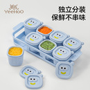 英氏辅食冷冻格婴儿独立分装盒宝宝储存肉泥工具硅胶冰格模具蒸碗