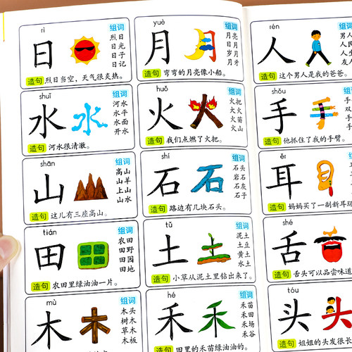 幼儿象形识字1200字认字书