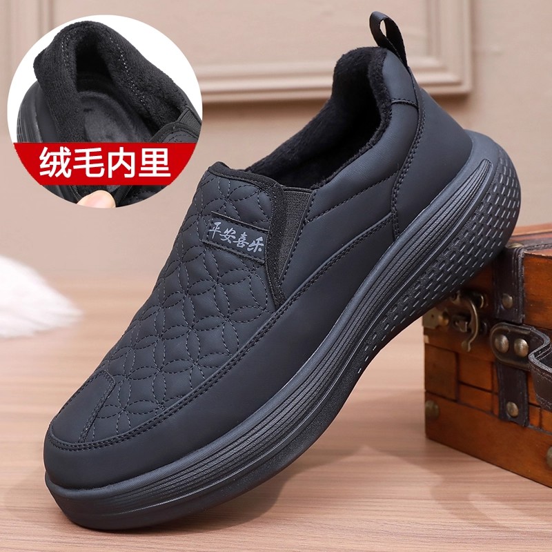 保暖二棉鞋防滑软底爸爸老人鞋